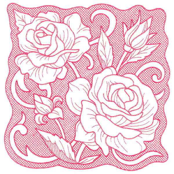 Beauty in a Stitch - Tea Rose (Trapunto)