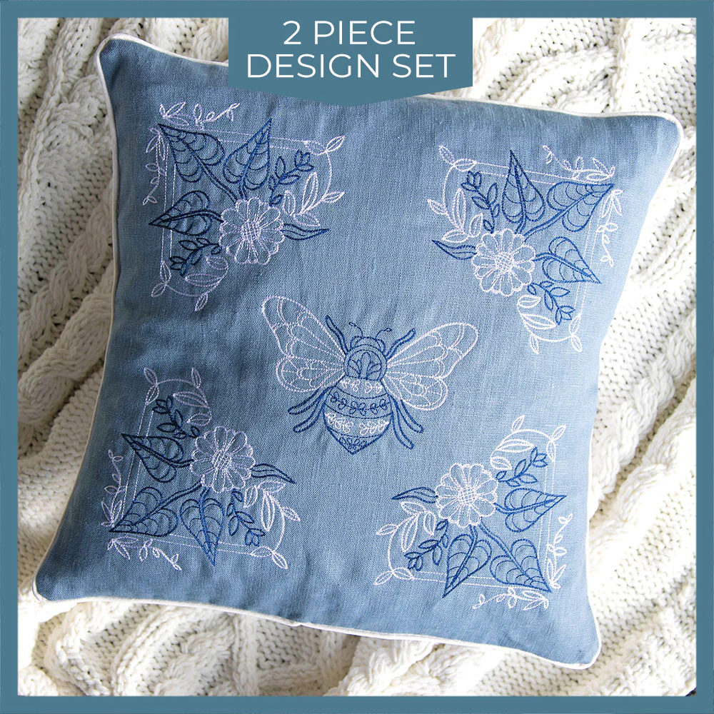 Bee and Blooms Pillow Pair - Image 17
