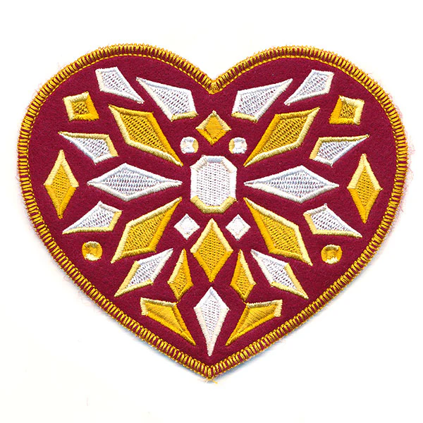 Bejeweled Christmas Heart Ornament (In-the-Hoop) - Image 2