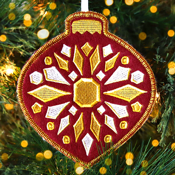 Bejeweled Christmas Ornament (In-the-Hoop) - Image 5