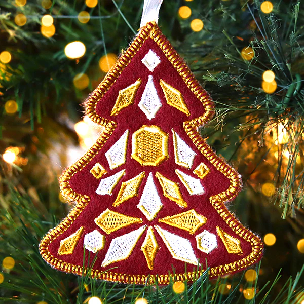 Bejeweled Christmas Tree Ornament (In-the-Hoop) - Image 3