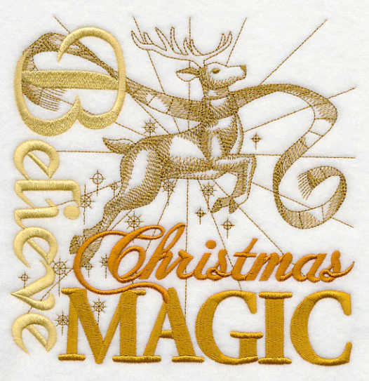 Believe Christmas Magic Reindeer Square - Image 2