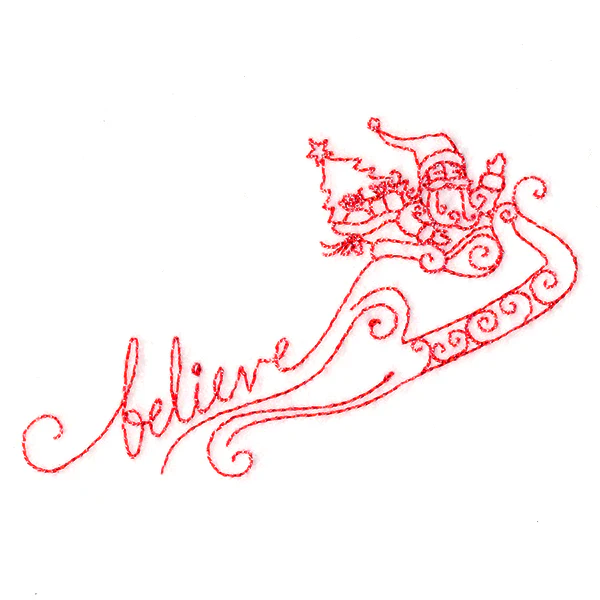 Believe in Santa (Redwork) - Image 5