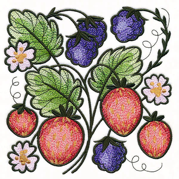 Berries & Flowers Square - Image 3