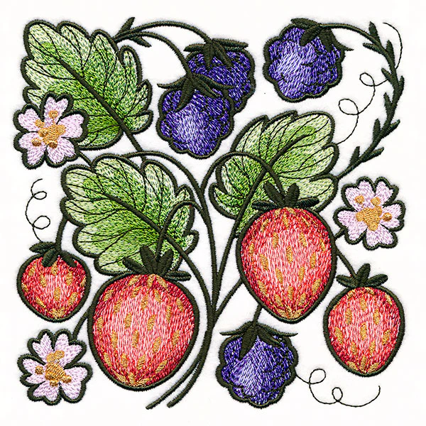 Berries & Flowers Square - Image 5