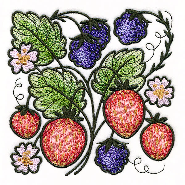 Berries & Flowers Square - Image 7