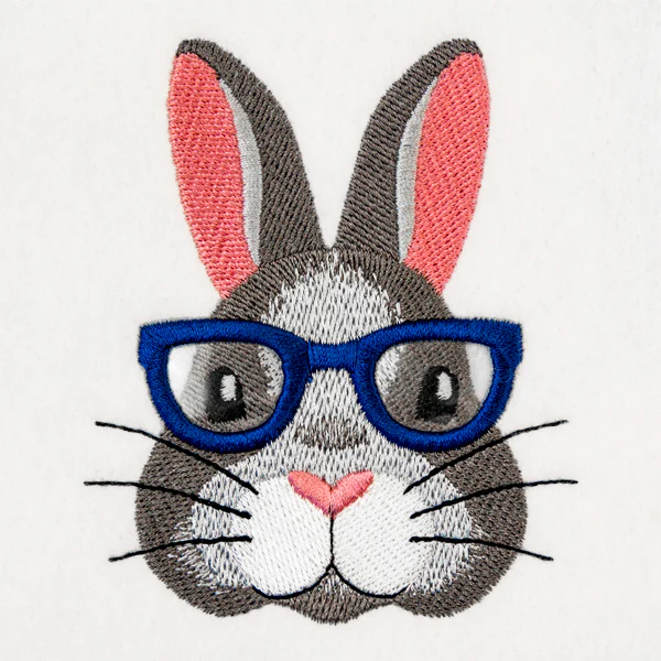 Bespectacled Bunny (Vinyl Applique) - Image 5