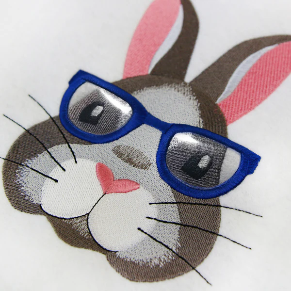 Bespectacled Bunny (Vinyl Applique) - Image 8