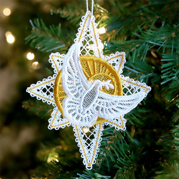 Bethlehem Star & Dove (Lace) - Image 3
