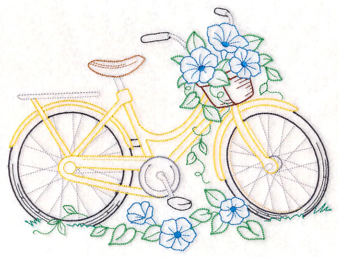 Bike of Blooms - Morning Glories