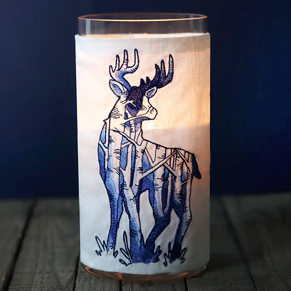 Birch Forest Deer Scene - Image 8