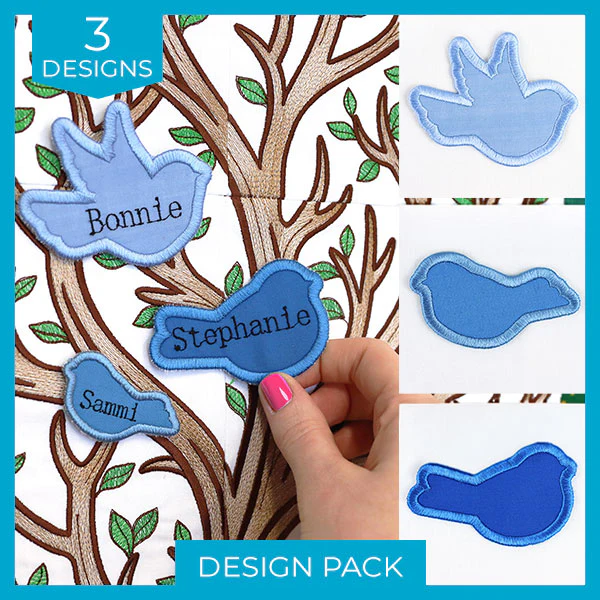 Bird Silhouettes (In-the-Hoop) Design Pack