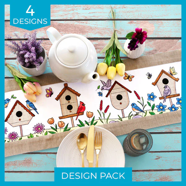 Birdhouse Block Party Build-A-Scene (Applique) Design Pack - Image 3
