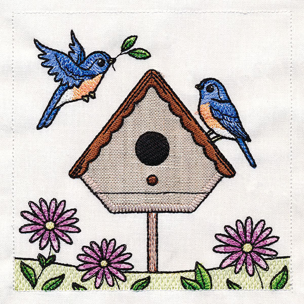 Birdhouse Block Party Build-A-Scene Square 1 (Applique) - Image 10