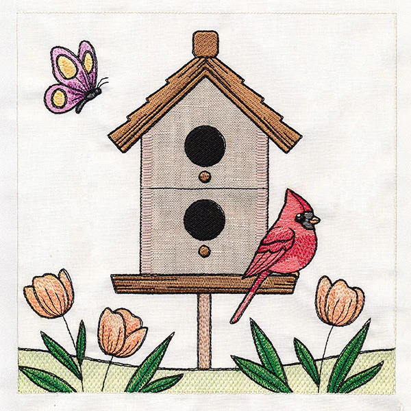Birdhouse Block Party Build-A-Scene Square 2 (Applique) - Image 11