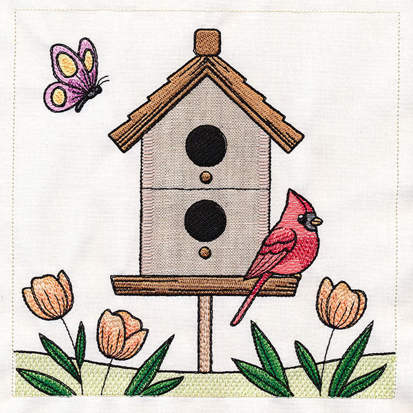 Birdhouse Block Party Build-A-Scene Square 2 (Applique) - Image 14