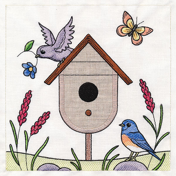 Birdhouse Block Party Build-A-Scene Square 3 (Applique) - Image 13