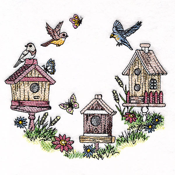 Birdhouse Block Party Wreath - Image 3