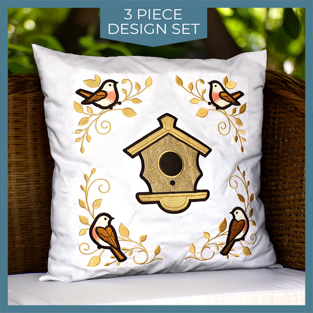 Birdhouse Pillow Set (Applique) - Image 13