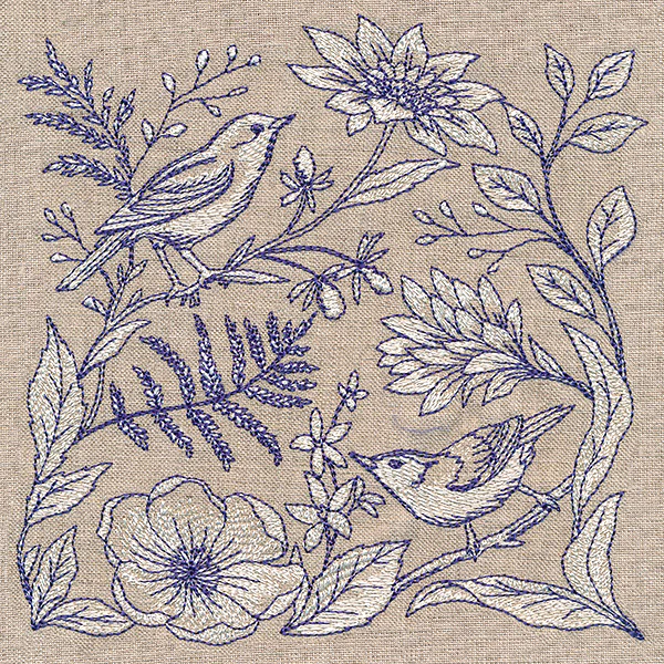 Birds and Botanicals Tapestry Square - Image 3