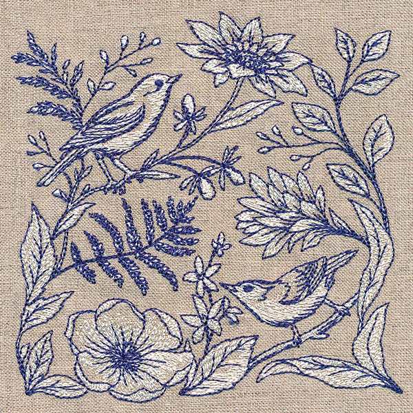 Birds and Botanicals Tapestry Square - Image 4