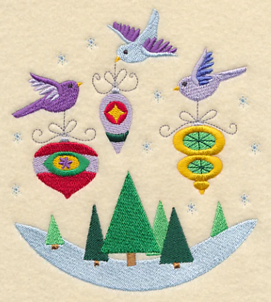 Birds and Ornaments Scene - Image 3