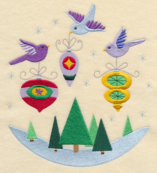 Birds and Ornaments Scene - Image 6