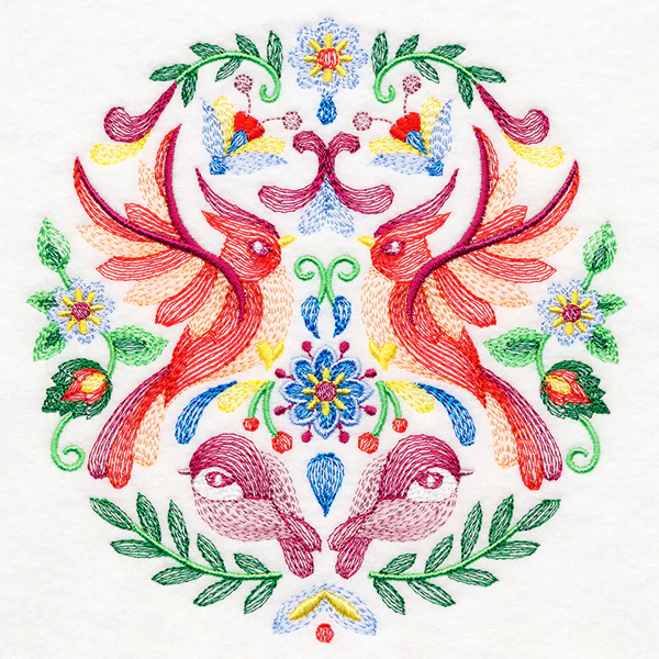 Birds Folk Art Crest - Image 3