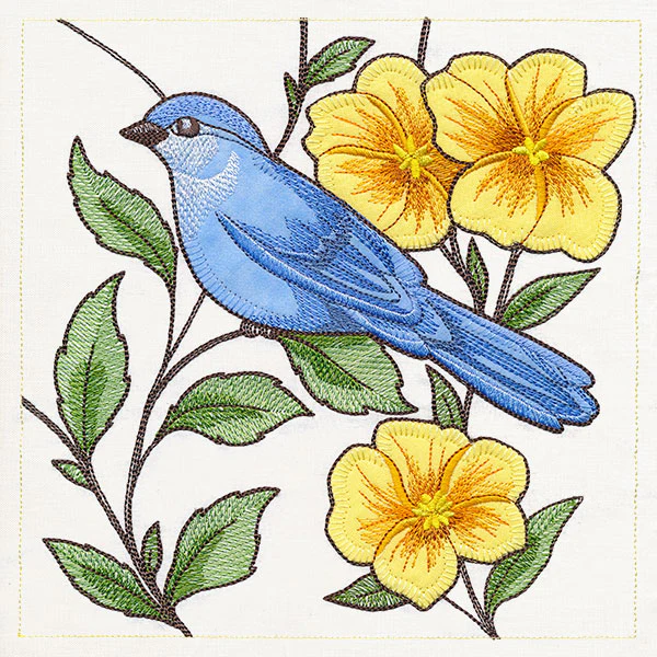 Birdwatching & Dreaming Panel - Middle Right (Heirloom Applique) - Image 4
