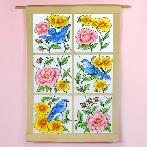 Birdwatching & Dreaming Panel - Middle Right (Heirloom Applique) - Image 8