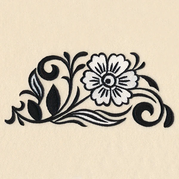 Black and White Floral Border - Image 3