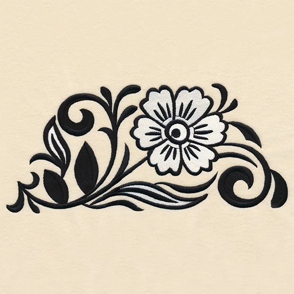 Black and White Floral Border - Image 6