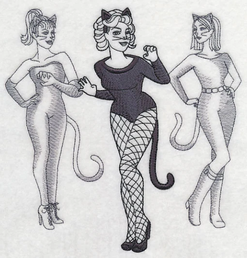 Black Cat Costume Fashion Plate - Image 2