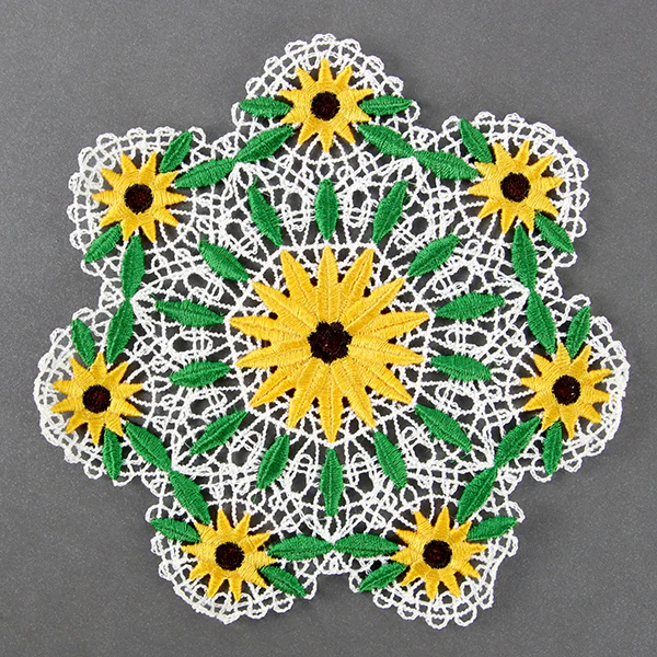 Black Eyed Susan Doily (Battenburg Lace) - Image 5