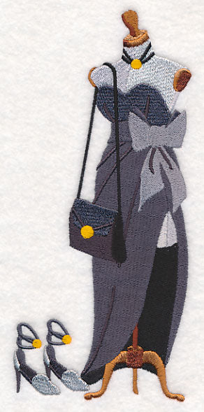 Black Satin Hollywood Dress Form - Image 3
