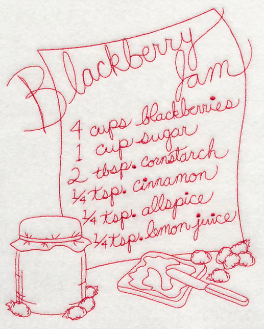 Blackberry Jam (Redwork) - Image 5