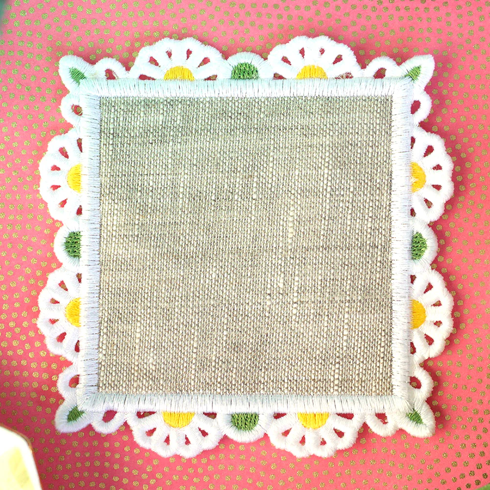 Blank Daisies Scalloped Edge Coaster (In-the-Hoop) - Image 4