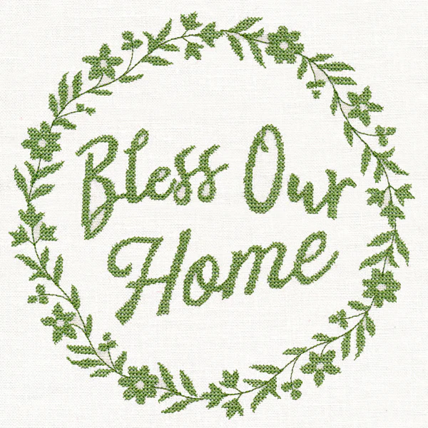 Bless Our Home Wreath (Cross Stitch) - Image 5