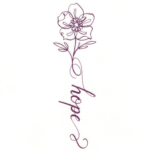 Blessed Calligraphy in Bloom - Anemone - Image 3