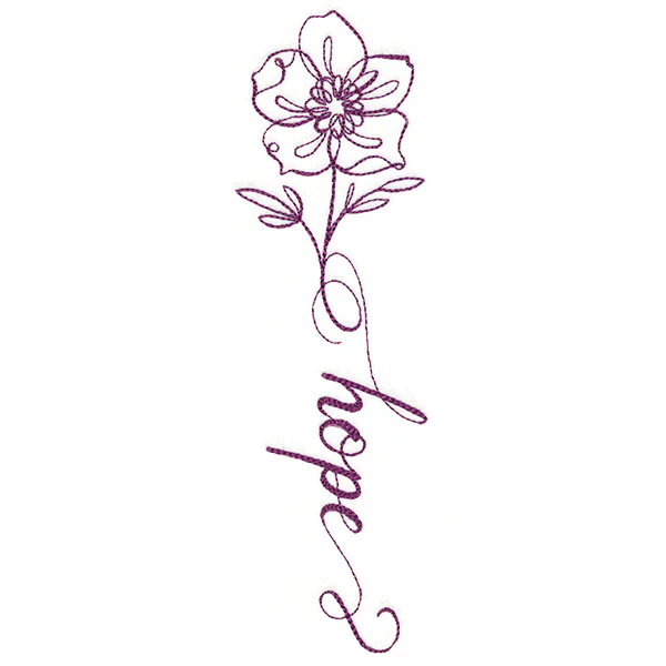 Blessed Calligraphy in Bloom - Anemone - Image 4