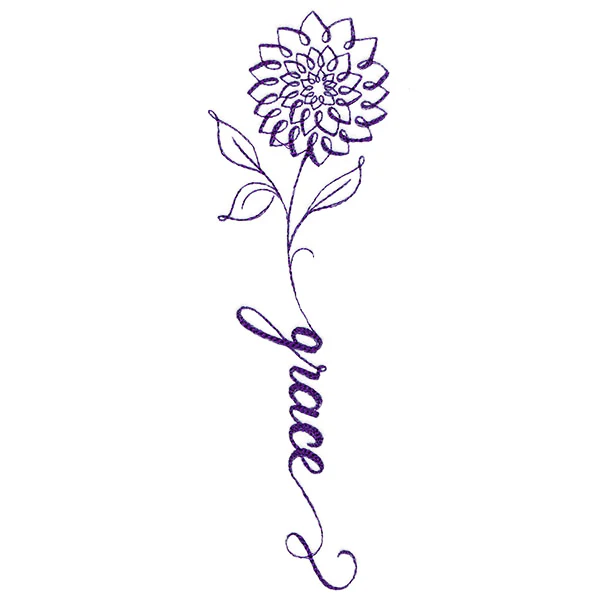 Blessed Calligraphy in Bloom - Dahlia - Image 4