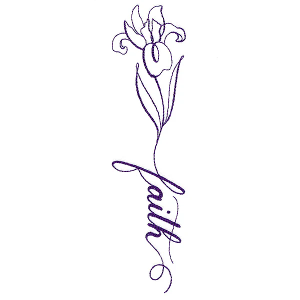 Blessed Calligraphy in Bloom - Iris - Image 4