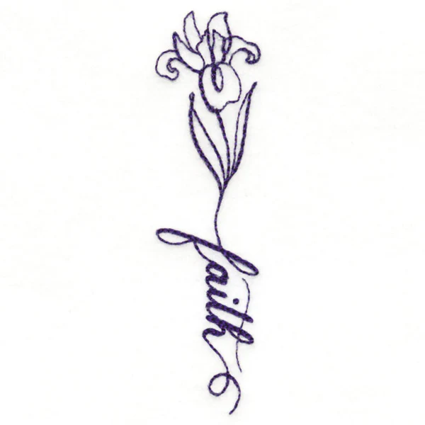 Blessed Calligraphy in Bloom - Iris - Image 5