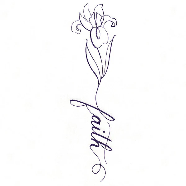 Blessed Calligraphy in Bloom - Iris - Image 6
