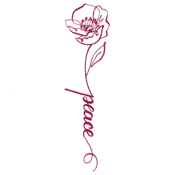 Blessed Calligraphy in Bloom - Poppy - Image 3