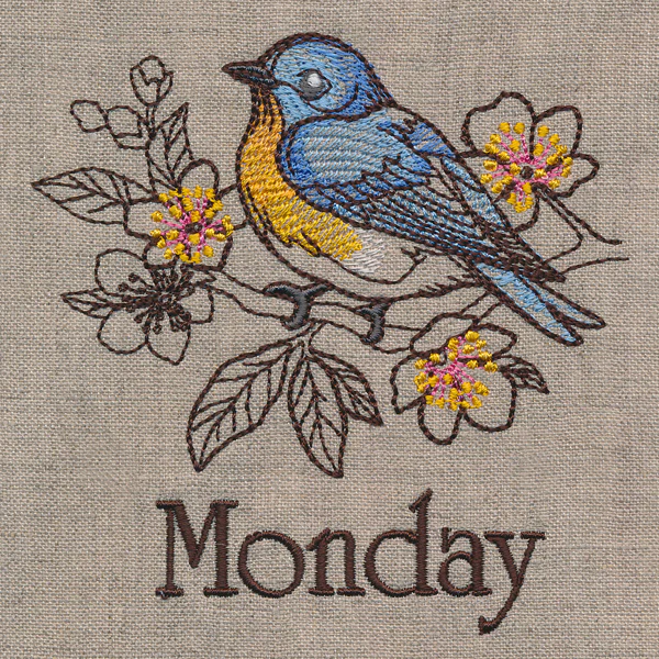 Blessed Monday - Bluebird and Almond - Image 2