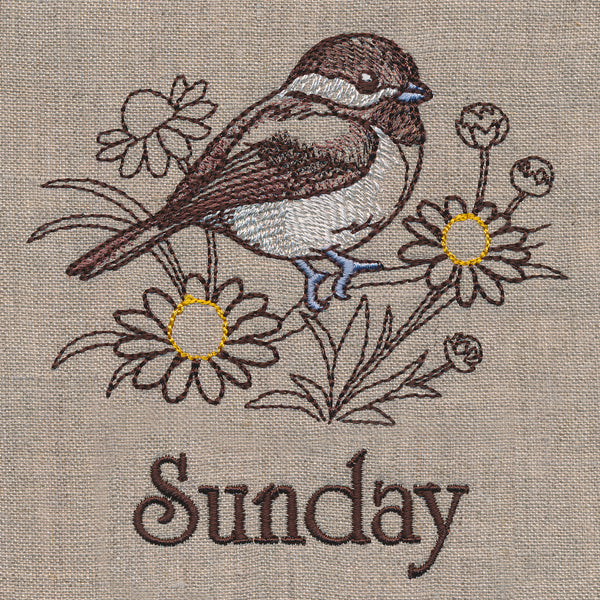 Blessed Sunday - Chickadee and Chamomile - Image 2
