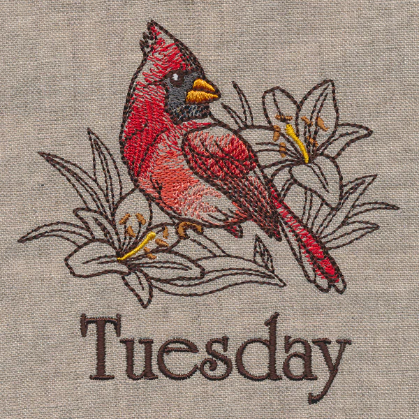 Blessed Tuesday - Cardinal and Lilies - Image 2