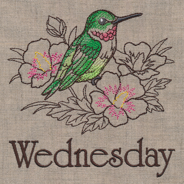 Blessed Wednesday - Hummingbird and Rose of Sharon - Image 3