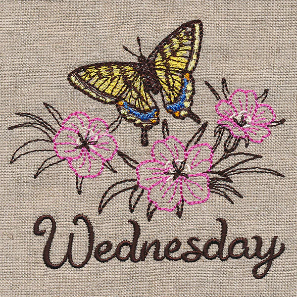 Blessed Wednesday - Tiger Swallowtail & Corncockle - Image 2
